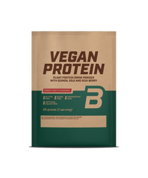 Biotech vegan protein erdei gyümölcs ízű fehérje italpor 25 g