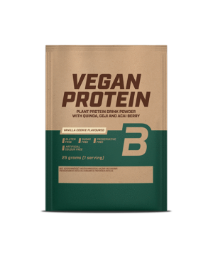 Biotech vegan protein vaníliás sütemény ízű fehérje italpor 25 g