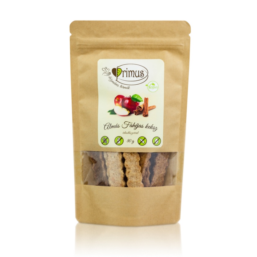 Primus vegán almás-fahéjas keksz 80 g