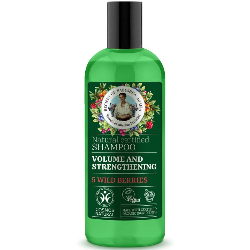 Babushka Agafia Erősítő és volumennövelő sampon 5-féle bogyóval 260 ml