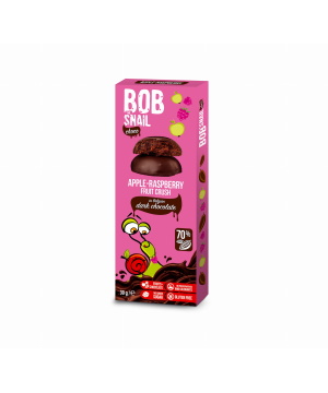 Bob Snail gyümölcs snack étcsokoládéban alma-málna 30 g