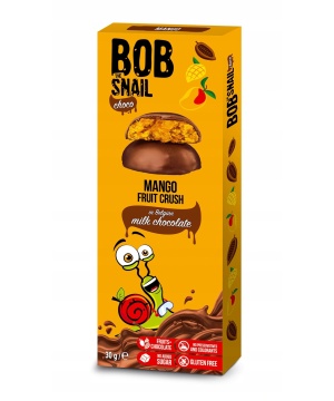 Bob Snail gyümölcs snack étcsokoládéban mangó 30 g