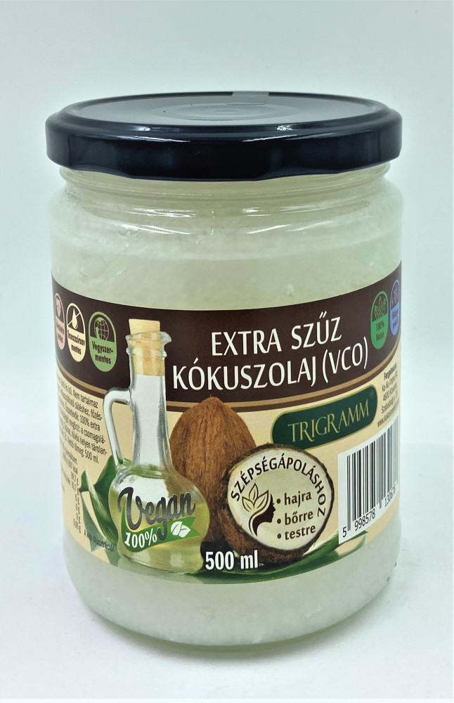 Trigramm extra szűz kókuszolaj (Kókuszzsír) 500 ml