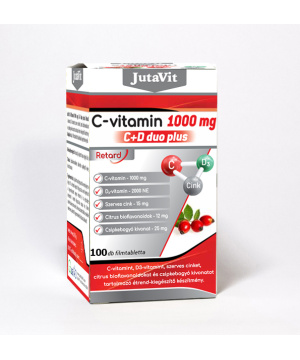 Jutavit c-vitamin 1000 C+D duo plus tabletta 100 db