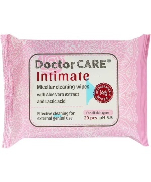 Doctor Care intim nedves törlőkendő 100% biodegradable 20 db