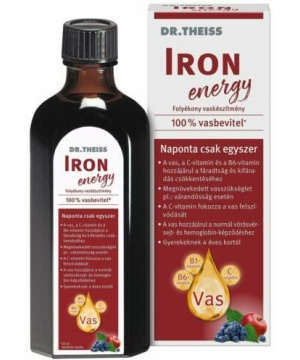 Dr.Theiss iron energy folyékony étrend-kiegészítő vassal és vitaminokkal
