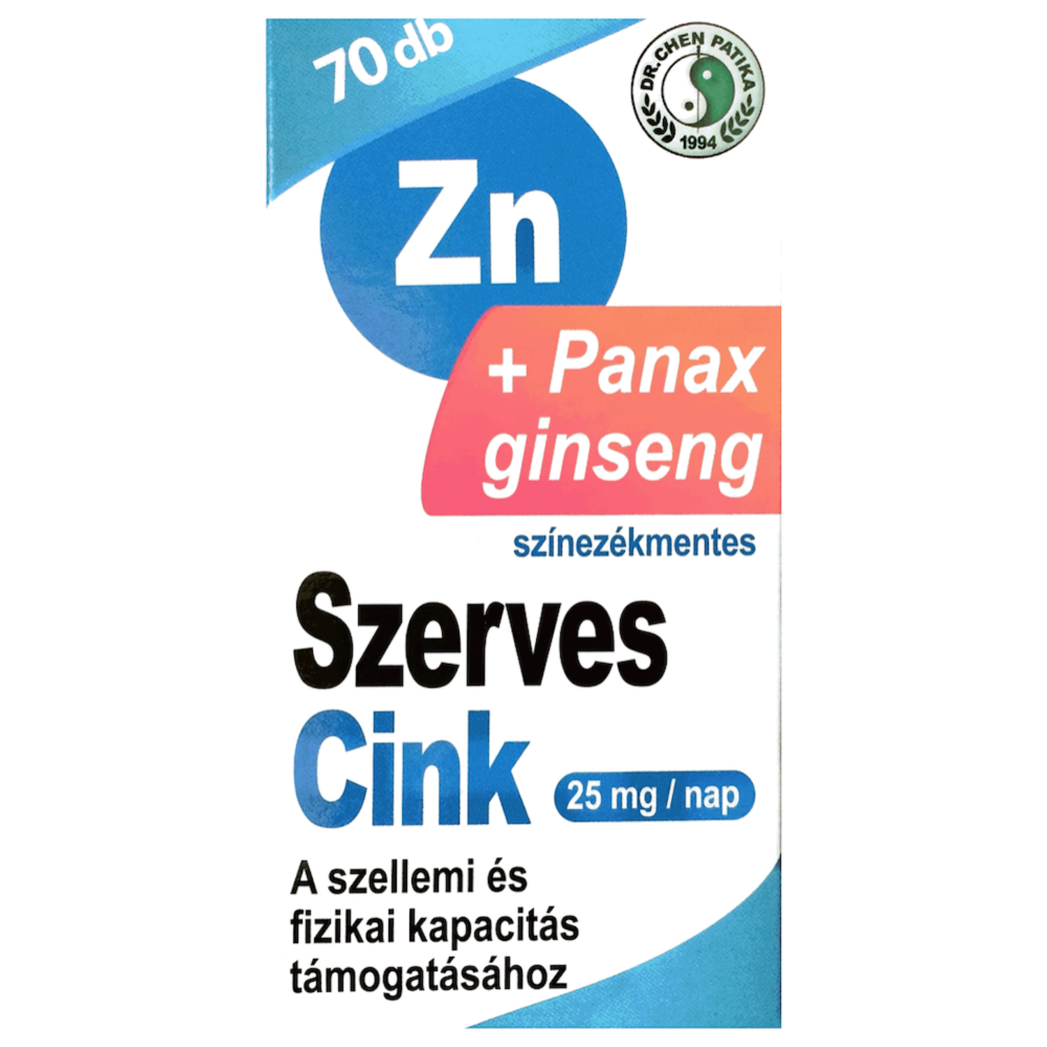 Dr.chen szerves cink+ginseng kapszula 70 db