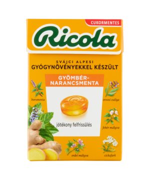 Ricola cukorka gyömbér-narancsmenta 40 g