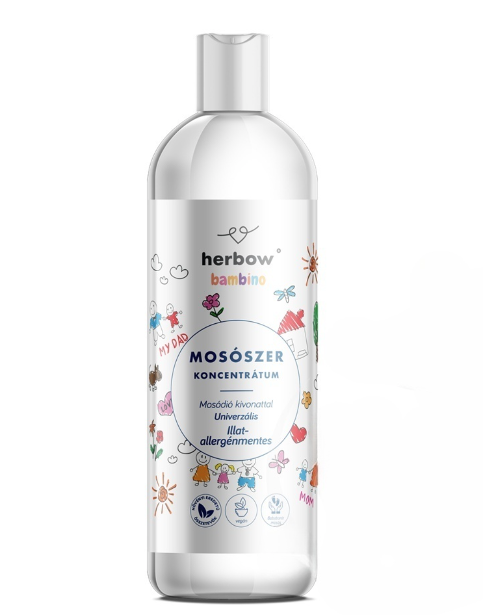 Herbow bambino folyékony mosószer koncentrátum univerzális illat és allergénmentes 1000 ml