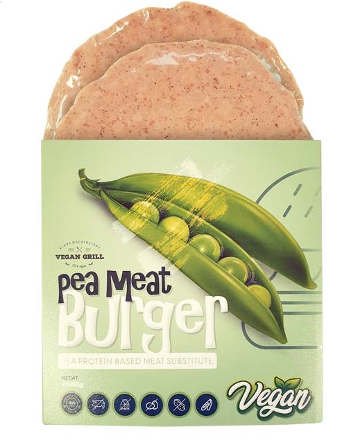 Vegán Grill vegán burger borsófehérje 200 g