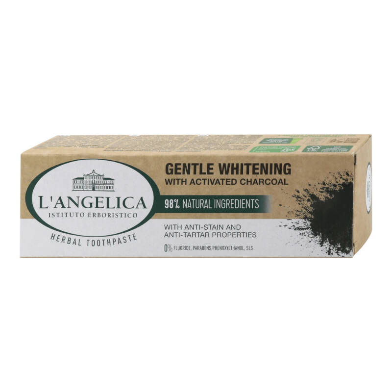 Langelica herbal fogkrém gentle whitening aktív szén 75 ml