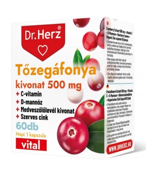 Dr.herz tőzegáfonya kivonat 500 mg kapszula 60 db
