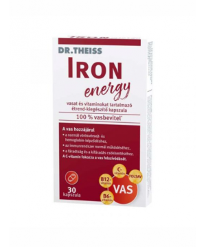 Dr.Theiss iron energy vasat és vitaminokat tartalmazó étrend-kiegészítő kapszula 30 db