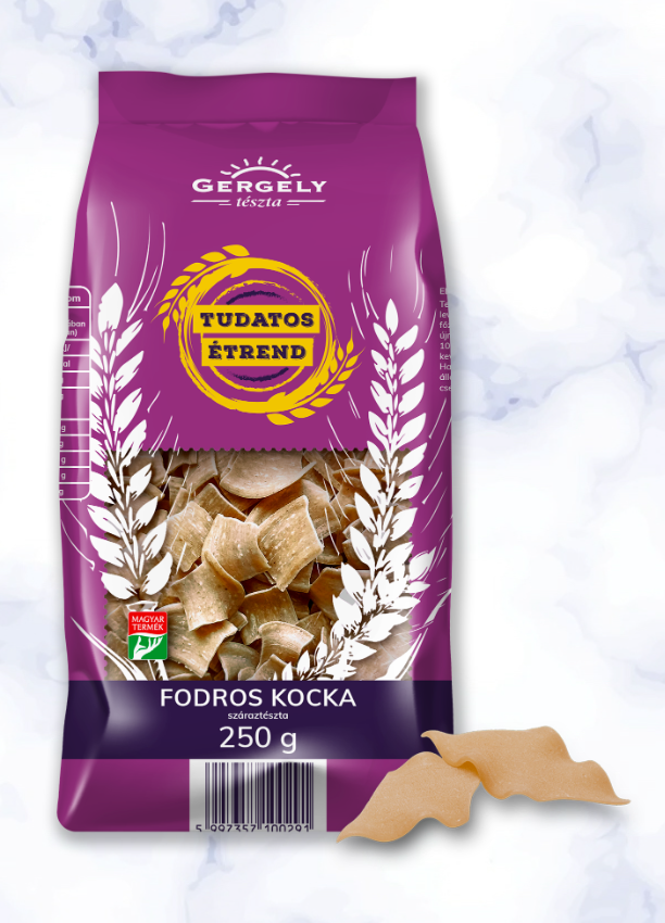 Gergely tönkölylisztes tészta fodros kocka 250 g