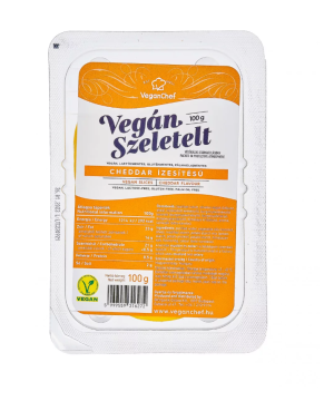 Veganchef vegán szeletelt cheddar ízesítésű 100 g