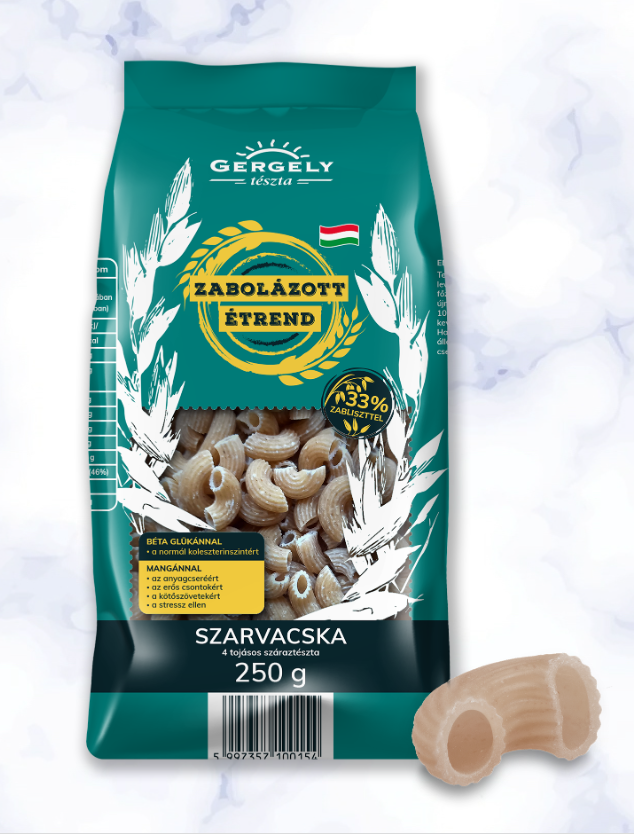 Gergely 4 tojásos zablisztes tészta szarvacska 250 g