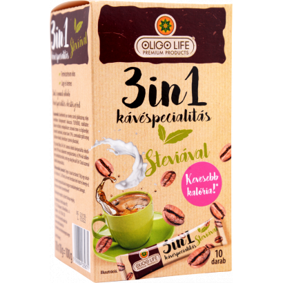 Oligolife 3in1 kávéspecialitás édesítoszerrel 10db 100 g