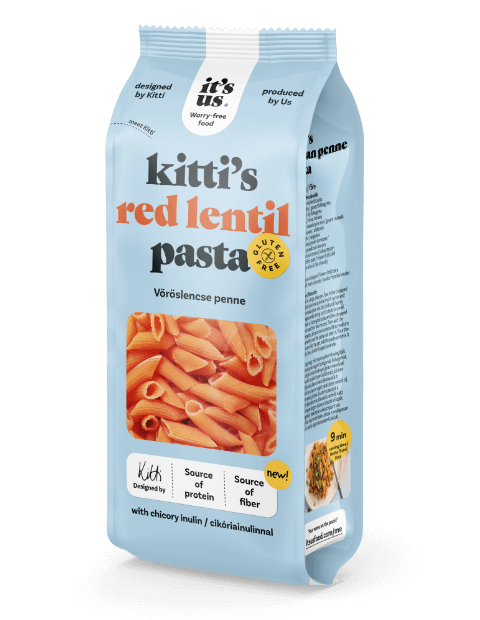 It's us Kitti's vöröslencse száraztészta penne 200 g