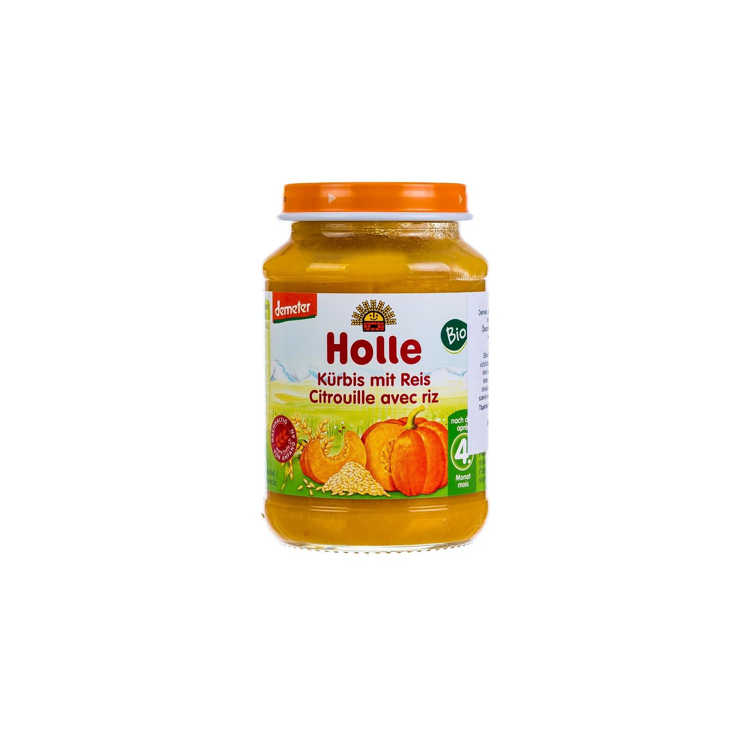 Holle bio bébiétel sütőtök-rizzsel 190 g