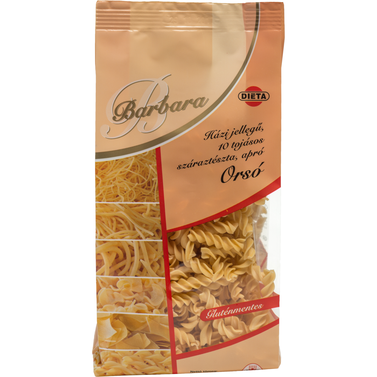 Barbara gluténmentes tészta orsó 200 g