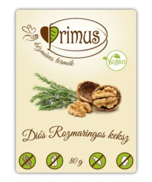 Primus vegán diós rozmaringos keksz 80 g