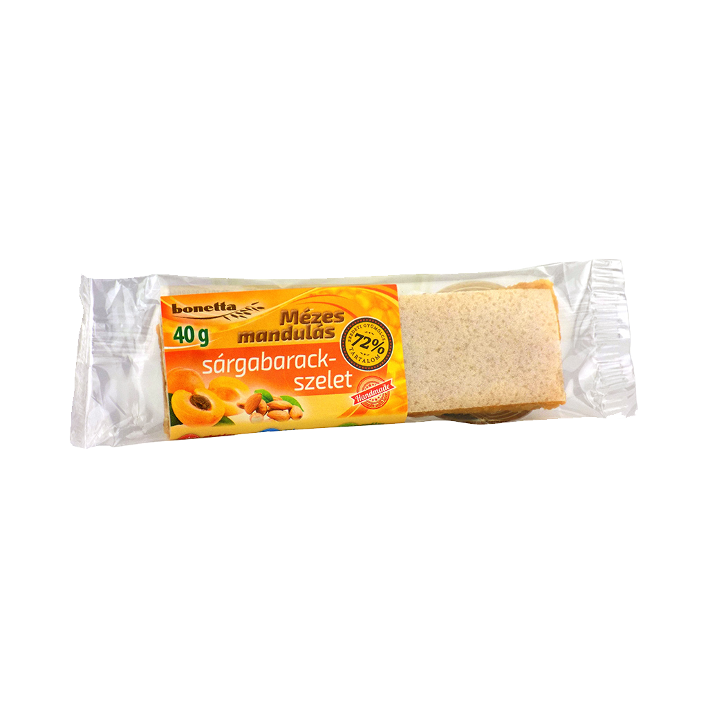 Bonetta mézes mandulás sárgabarack szelet 40 g