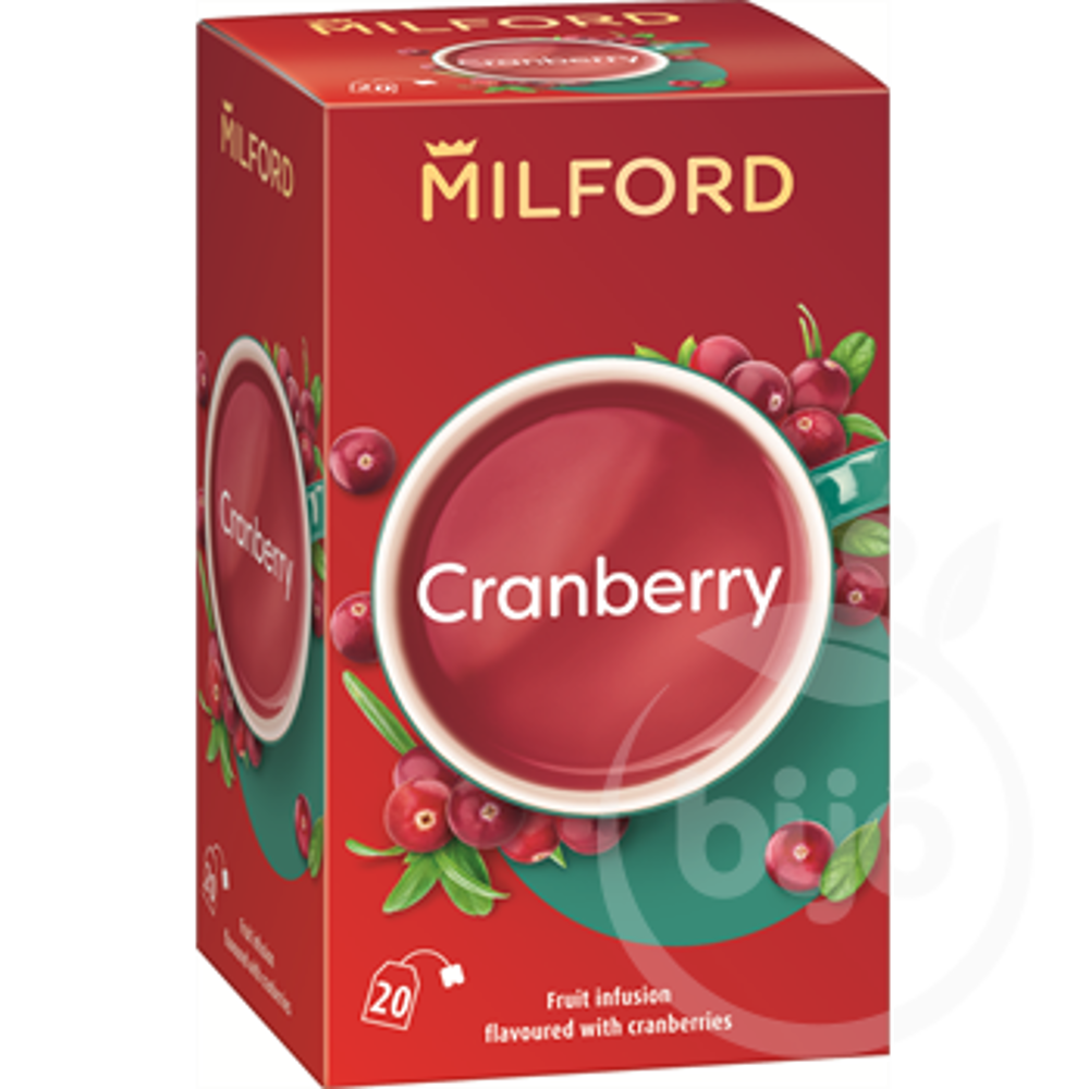 Milford vörösáfonya ízű gyümölcstea 20x2