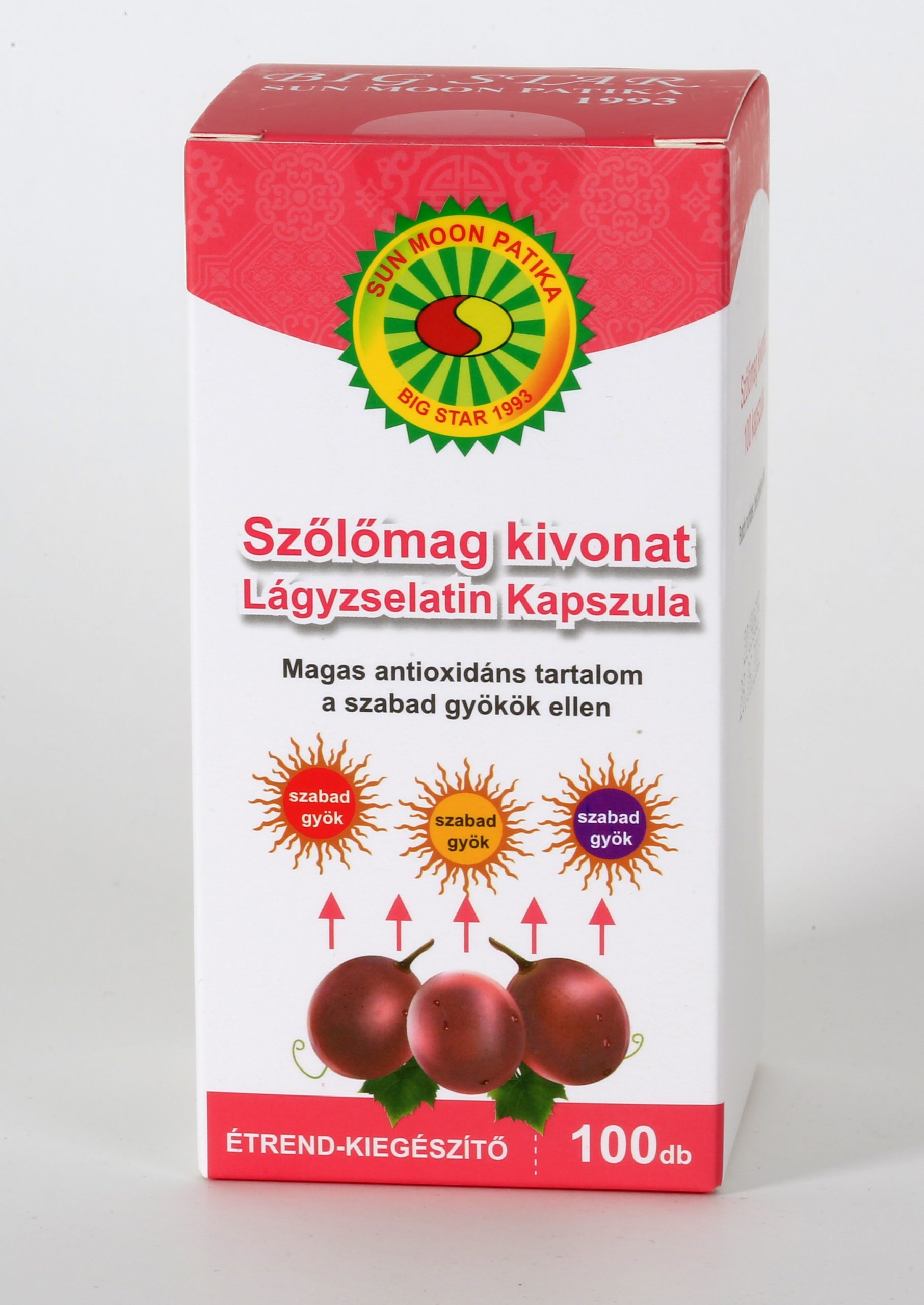 Sun Moon szőlőmag kapszula 100 db