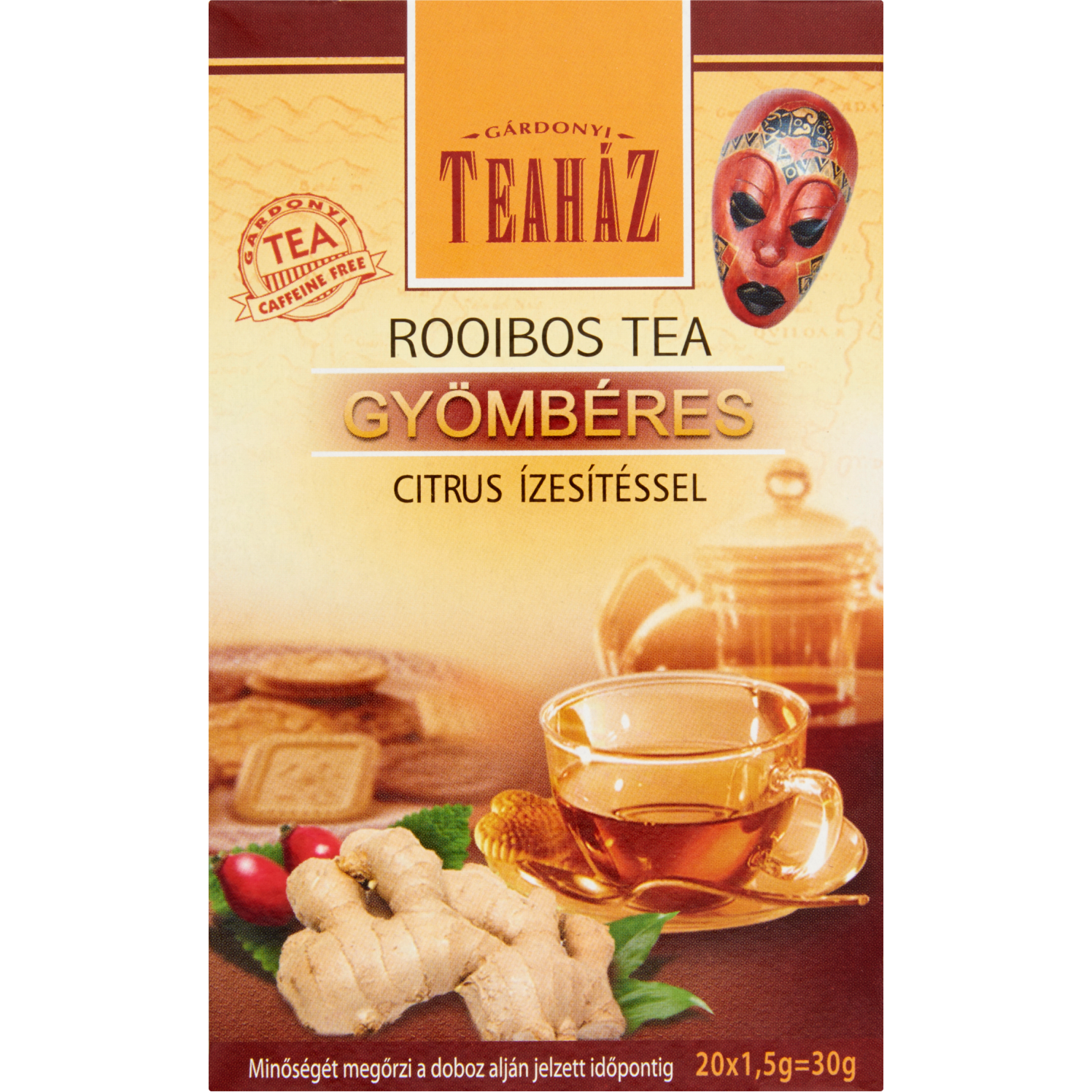 Teaház rooibos tea citromfű-gyömbéres 30 g