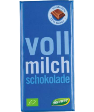 Dennree bio tejcsokoládé 100 g