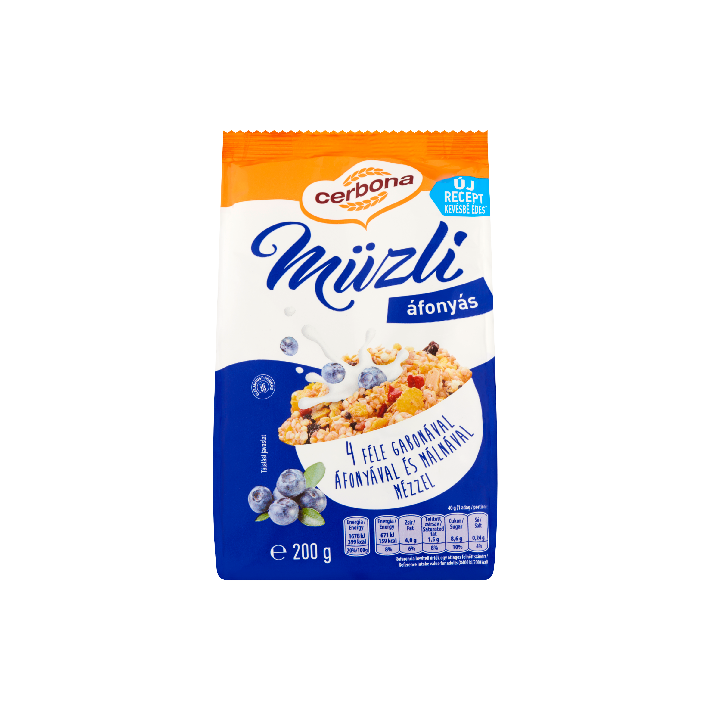 Cerbona müzli áfonya-málna 200 g