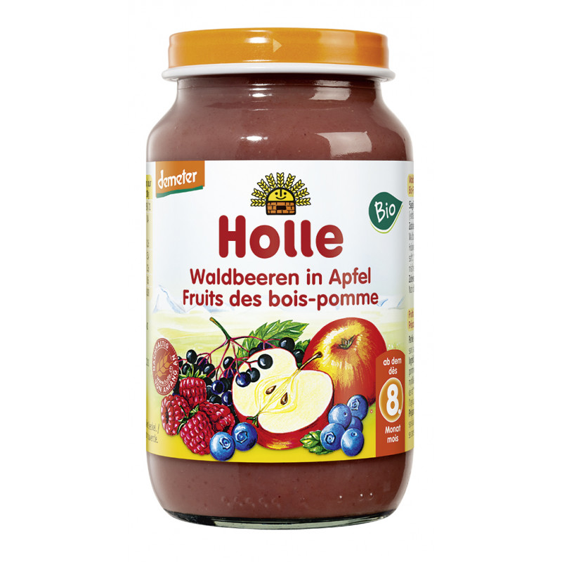Holle bio bébiétel alma erdei gyümölcsökkel 220 g
