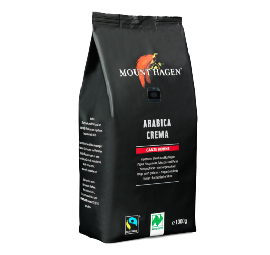 Mount Hagen bio pörkölt kávé szemes 1000 g