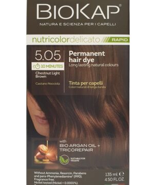 Biokap nutricolor rapid tartós hajfesték nr 5.05 chestnut light brown 135 ml