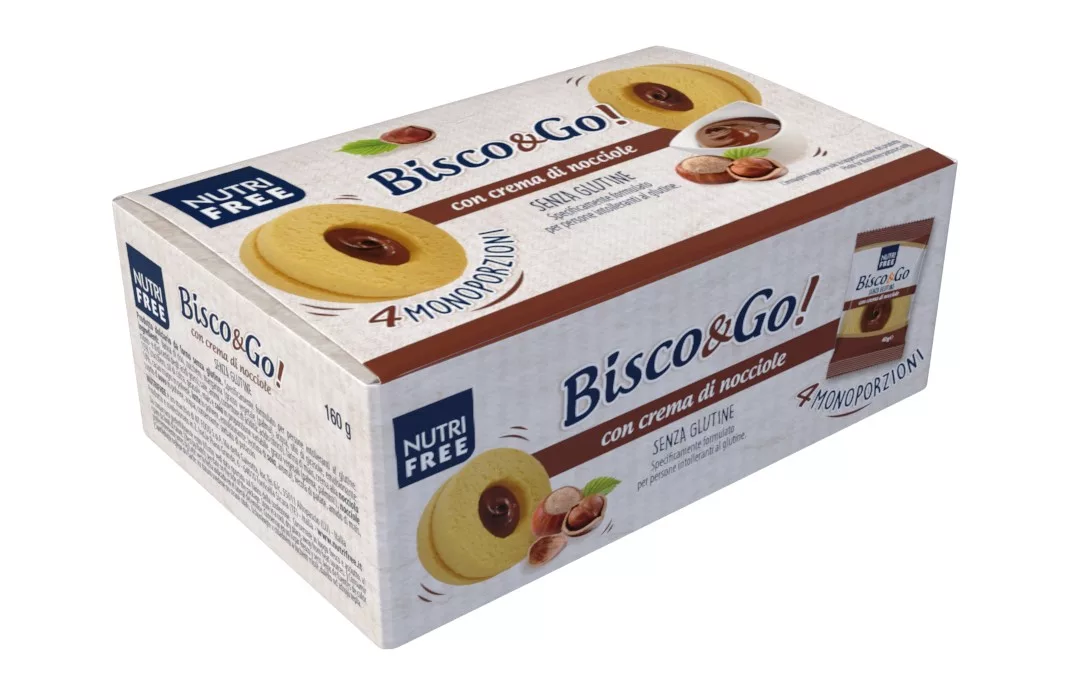 Nutri free bisco&go mogyorókrémmel töltött linzer 4x40g 160 g