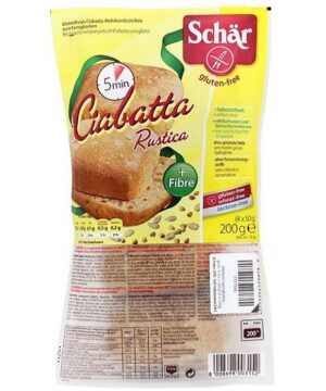Schar gluténmentes ciabatta zsemle elősütött magvas 4x50g 200 g