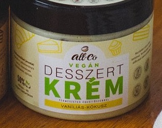 All-co vegán desszertkrém vaníliás-kókusz 330 g