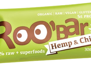Roobar 100% raw bio gyümölcsszelet kender prozein-chia mag 30 g