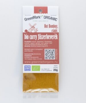 Greenmark bio curry fűszerkeverék csípős hot bombay 20 g