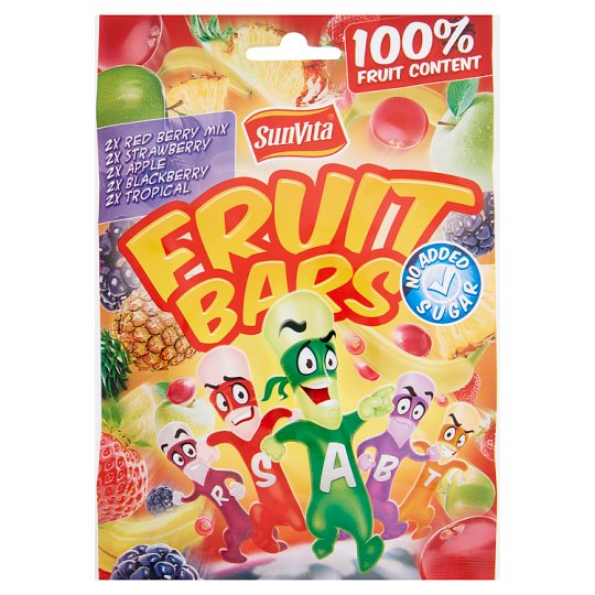 Sunvita gyümölcsszelet fruit bars 10 db 150 g