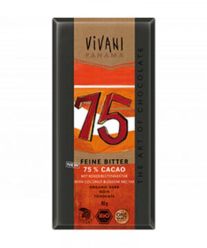 Vivani bio étcsokoládé kókuszcukorral 75% kakaótartalom 100 g