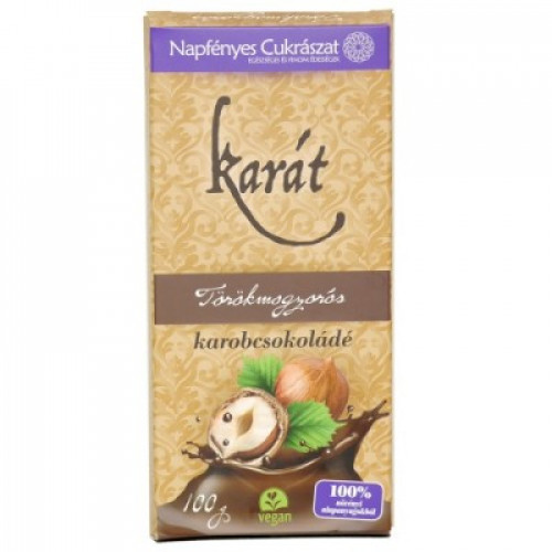 Karát karobcsokoládé mogyorókrémmel töltött 100 g