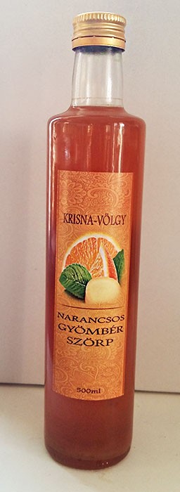 Krisnavölgyi narancsos gyömbér szörp 500 ml