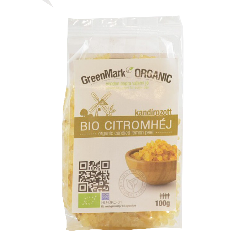 Greenmark bio kandírozott citromhéj 100 g