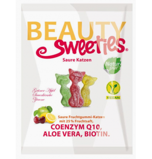 Beauty Sweeties gluténmentes vegán gumicukor cicák 125 g