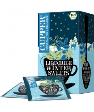 Cupper bio liquorice winter sweets téli édes ébredés tea xmas limited edition 40 g