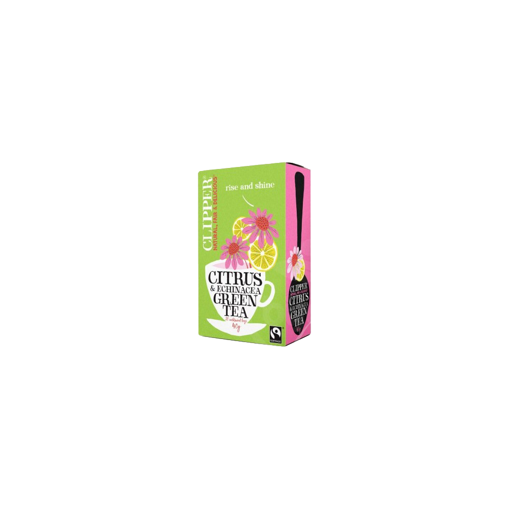 Clipper fairtrade green tea & echinacea 40 g