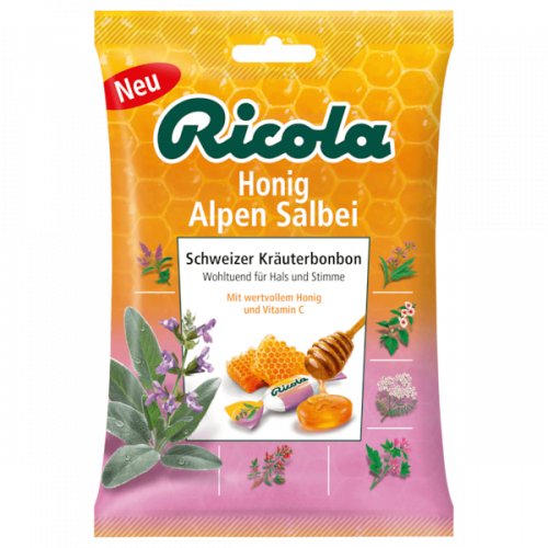 Ricola cukorka mézes-zsályás zacskós 75 g