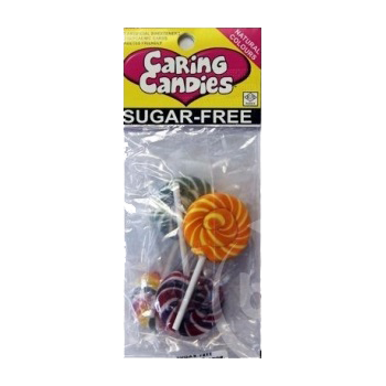 Caring candies 4 csiga cukormentes nyalóka 4 db