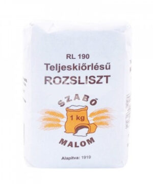 Szabó Malom teljes kiőrlésű rozsliszt rl-190 1000 g